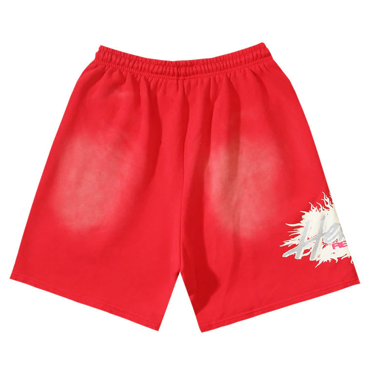 Classic Letter Avatar Washed Shorts