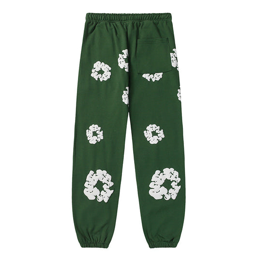 Cotton Wreath Sweatpants Green