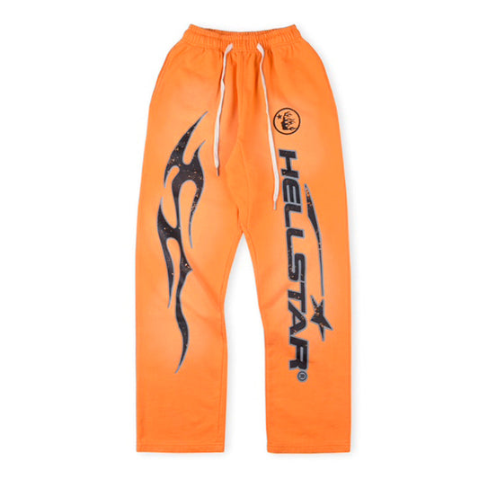 Fire Flared Sweatpants Orange