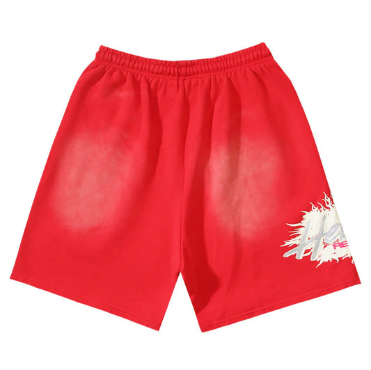 Classic Letter Avatar Washed Shorts