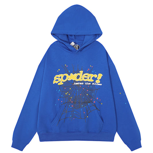 Spider Web Hoodie Blue