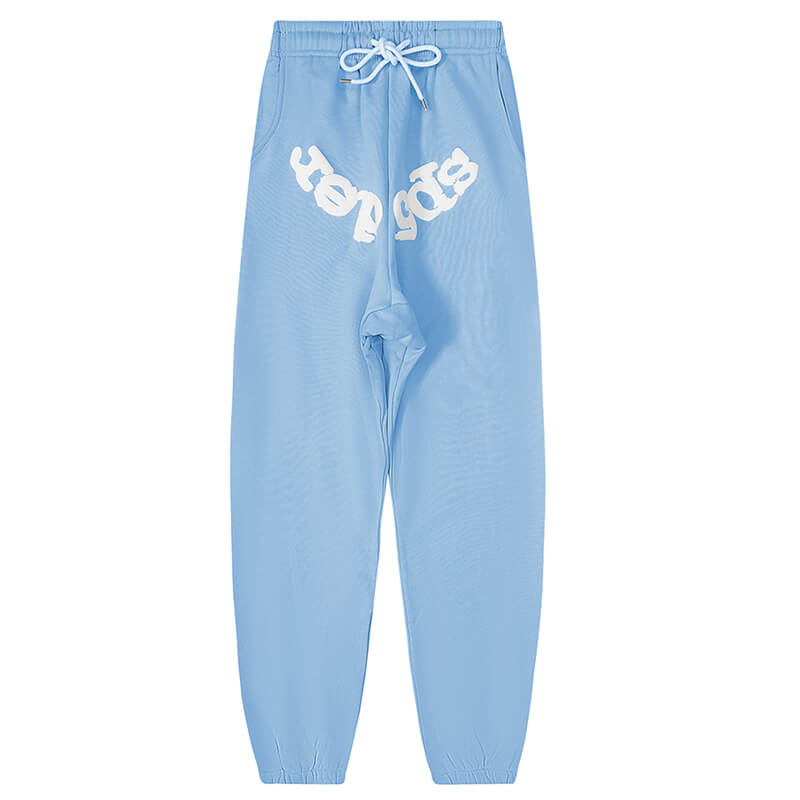Spiderweb Sweatpants Light-Blue