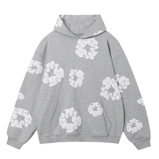 Cotton Wreath Hoodie Gray