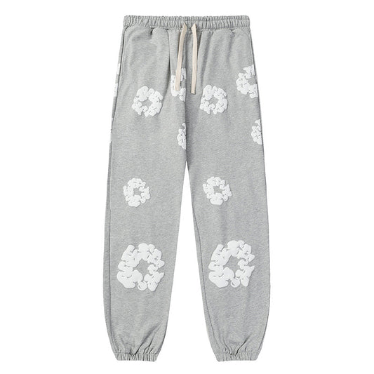 Cotton Wreath Sweatpants Gray