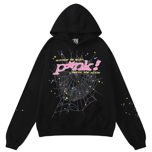 Spider Web Hoodie Black